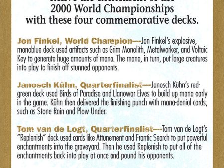 2000 World Championships Ad [World Championship Decks 2000] For Discount