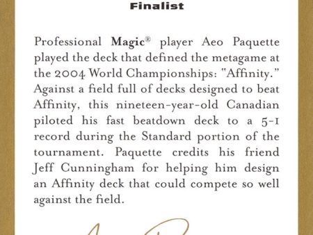 Aeo Paquette Bio [World Championship Decks 2004] Online