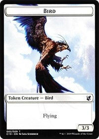 Bird (002)    Sculpture Double-Sided Token [Commander 2019 Tokens] Supply