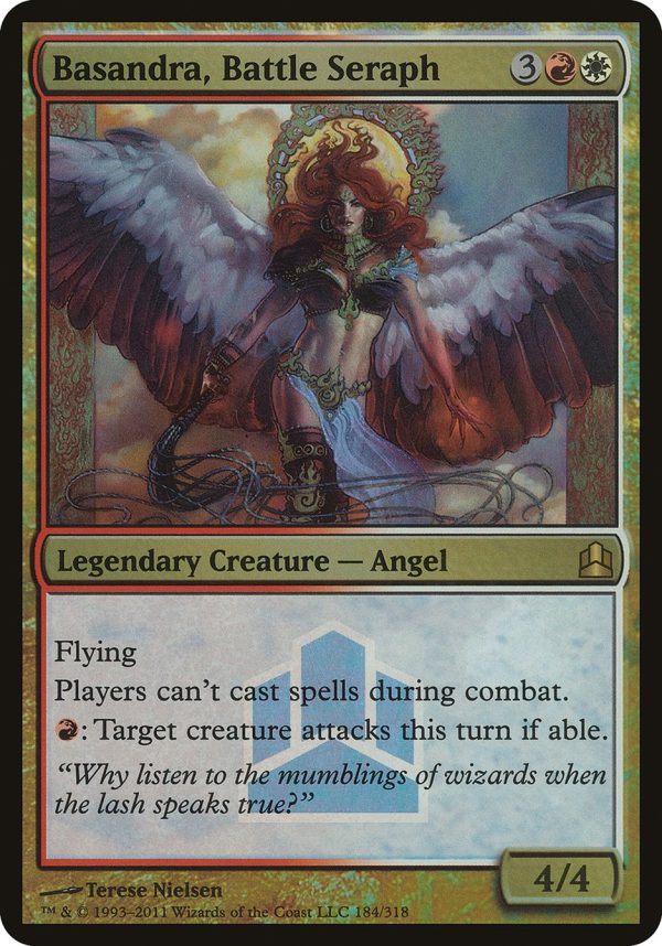 Basandra, Battle Seraph (Launch) (Oversized) [Commander 2011 Oversized] Cheap