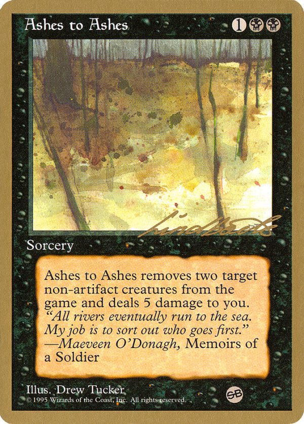 Ashes to Ashes (Leon Lindback) (SB) [Pro Tour Collector Set] Discount