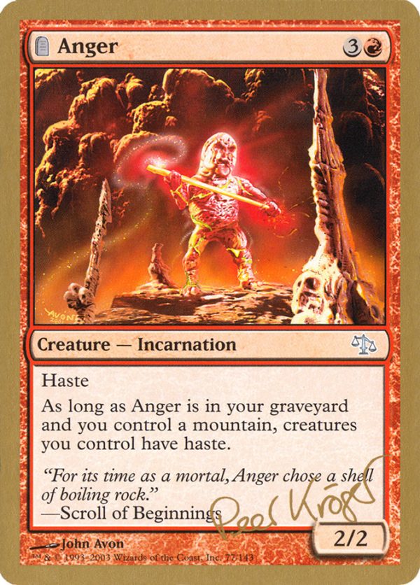 Anger (Peer Kroger) [World Championship Decks 2003] Hot on Sale