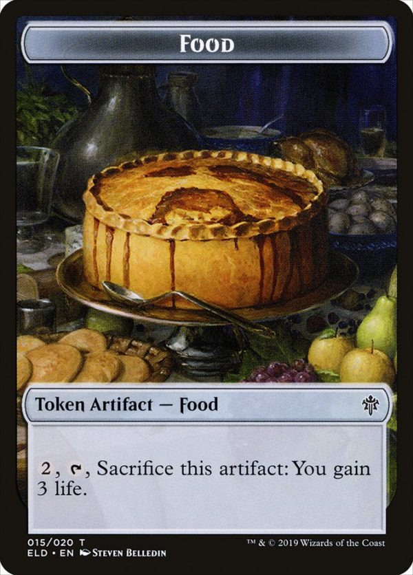 Bear    Food (15) Double-Sided Token [Throne of Eldraine Tokens] For Sale