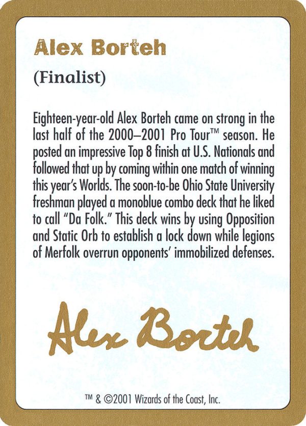 Alex Borteh Bio [World Championship Decks 2001] Cheap