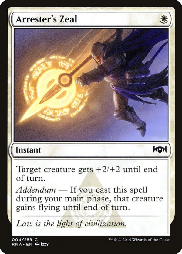 Arrester s Zeal [Ravnica Allegiance] on Sale